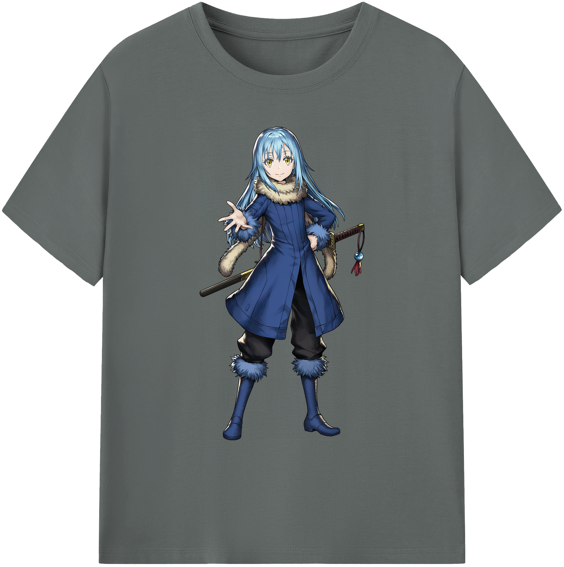 （画像用） 転スラ Regarding Reincarnated to Slime 綿100％ メンズ半袖Tシャツ｜肌触りやわらか＆通気性